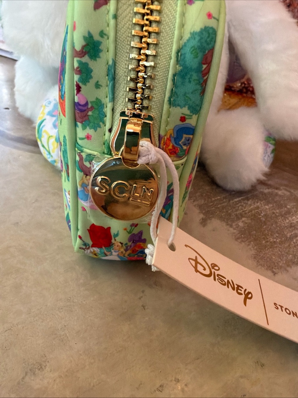 Stoney Clover x Disney Alice in Wonderland Mini Pouch Cheshire Cat Caterpillar - Picture 3 of 7